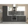 Cuisine complete PREGO- L 270 cm - Gris Graphit - Plan de travail 210
