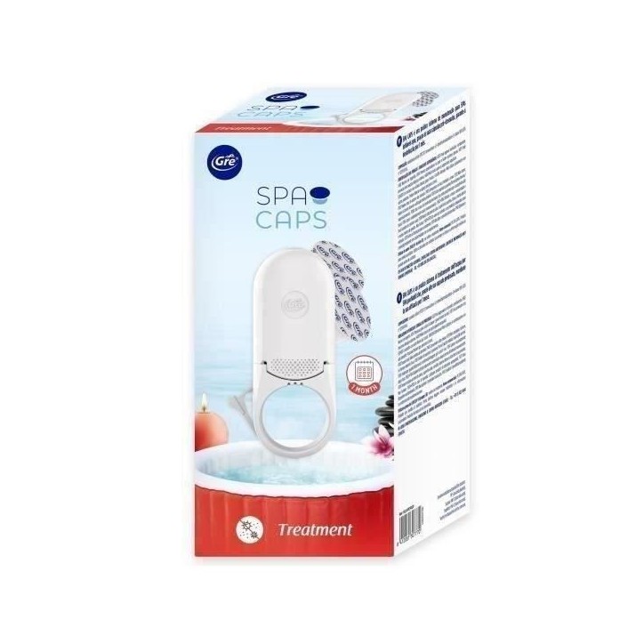 GRE - Doseur SPA CAPS - Désinfection pour spa gonflable Intex ou Bestway - Sans contact avec les produits chimiques GRE - Doseur SPA CAPS - Désinfection pour spa gonflable Intex ou Bestway - Sans contact avec les produits chimiques