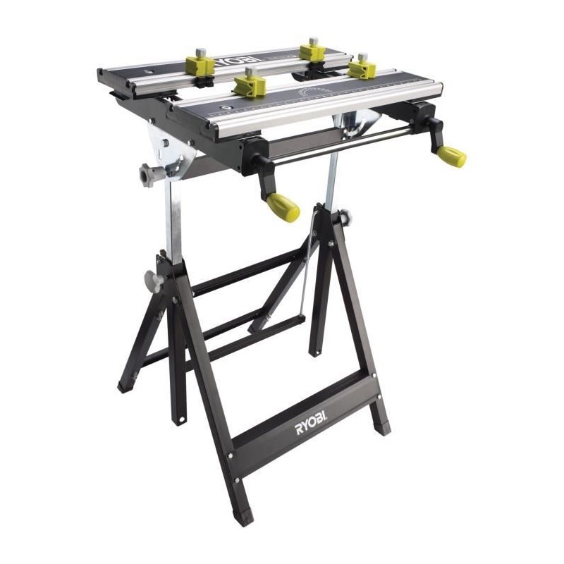 RYOBI - Etabli aluminium pliable orientable avec réglage hauteur - ta RYOBI - Etabli aluminium pliable orientable avec réglage hauteur - ta