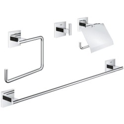 Set d'accessoires 4 en 1 - GROHE - 41115000 - Chromé - Métal - Douch