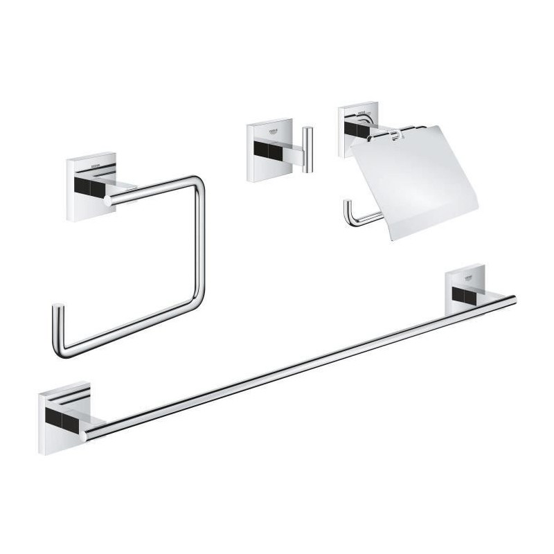 Set d'accessoires 4 en 1 - GROHE - 41115000 - Chromé - Métal - Douch Set d'accessoires 4 en 1 - GROHE - 41115000 - Chromé - Métal - Douch
