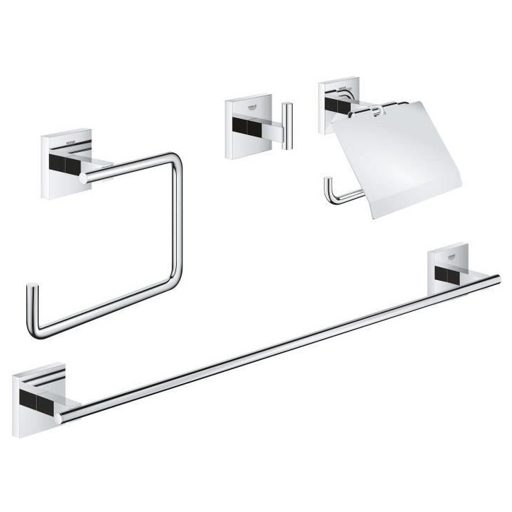 Set d'accessoires 4 en 1 - GROHE - 41115000 - Chromé - Métal - Douche Set d'accessoires 4 en 1 - GROHE - 41115000 - Chromé - Métal - Douche