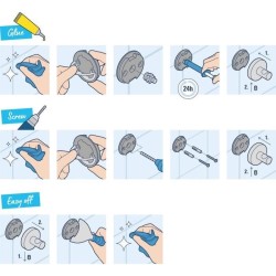 Set d'accessoires 4 en 1 - GROHE - 41115000 - Chromé - Métal - Douch