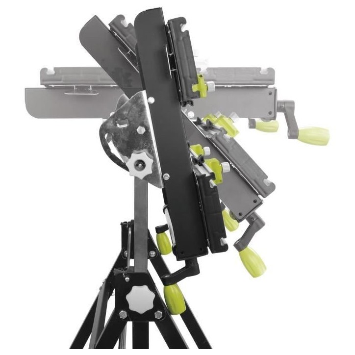 RYOBI - Etabli aluminium pliable orientable avec réglage hauteur - table 600 x 570 x 760 - Avec 4 mors & clé de service - RWB0 RYOBI - Etabli aluminium pliable orientable avec réglage hauteur - table 600 x 570 x 760 - Avec 4 mors & clé de service - RWB0