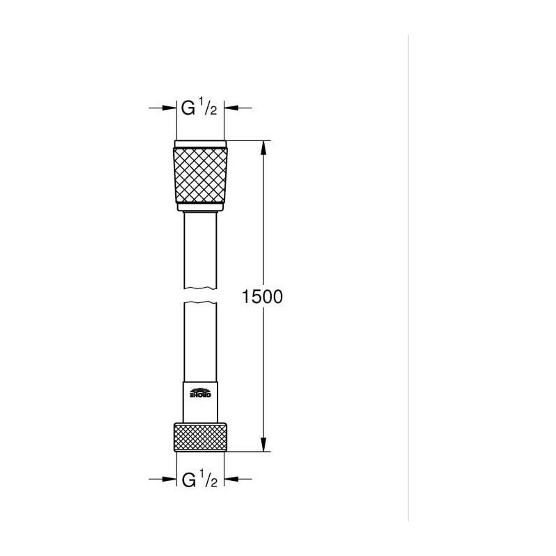 Flexible de douche - GROHE - 287412432 - 1,5 m - VitalioFlex Trend - M Flexible de douche - GROHE - 287412432 - 1,5 m - VitalioFlex Trend - M