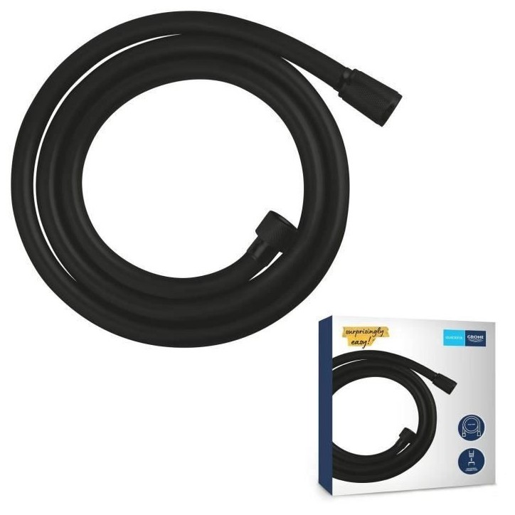 Flexible de douche - GROHE - 287412432 - 1,5 m - VitalioFlex Trend - Matt Black Flexible de douche - GROHE - 287412432 - 1,5 m - VitalioFlex Trend - Matt Black