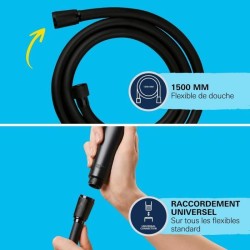 Flexible de douche - GROHE - 287412432 - 1,5 m - VitalioFlex Trend - M