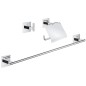 Set d'accessoires 3 en 1 - GROHE - 41124000 - Start Cube - Chromé