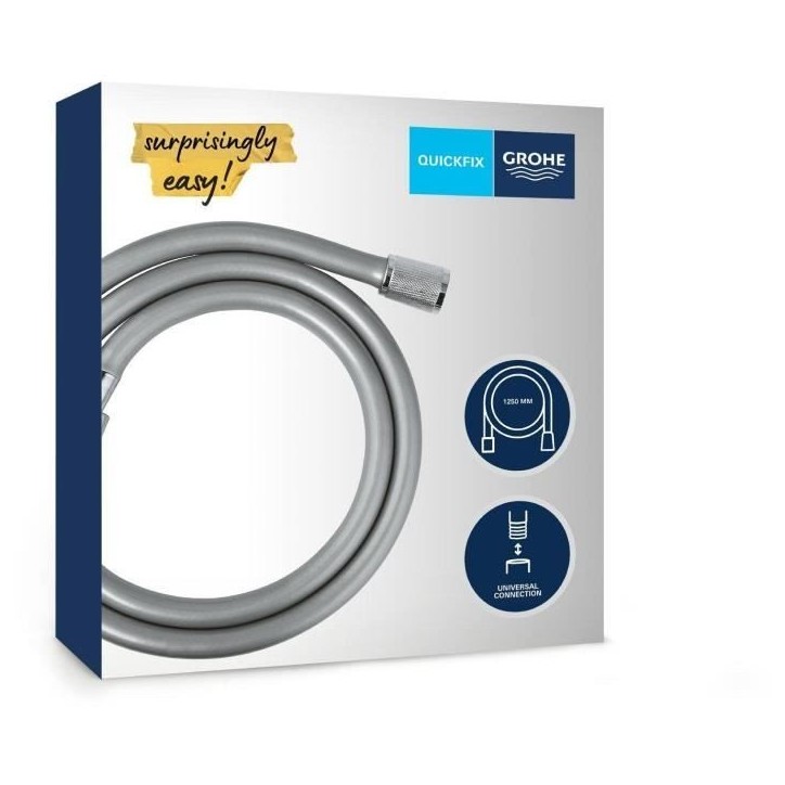Flexible de douche - GROHE - 22114000 - 1,25 m - Chromé - VitalioFlex Trend