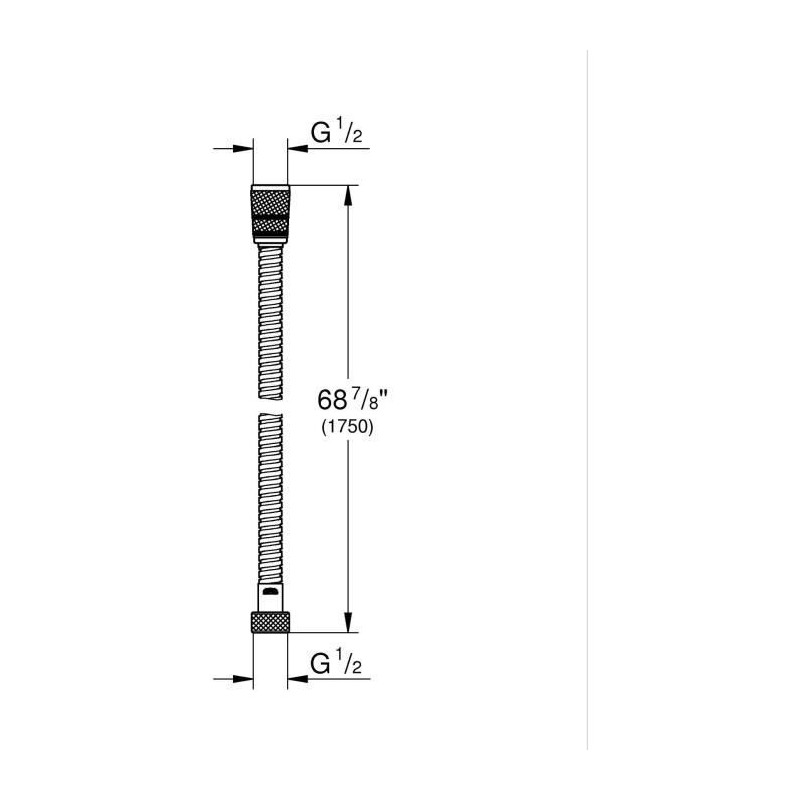 Flexible de douche - GROHE - 22100000 - 1,75 m - VitalioFlex - Métal