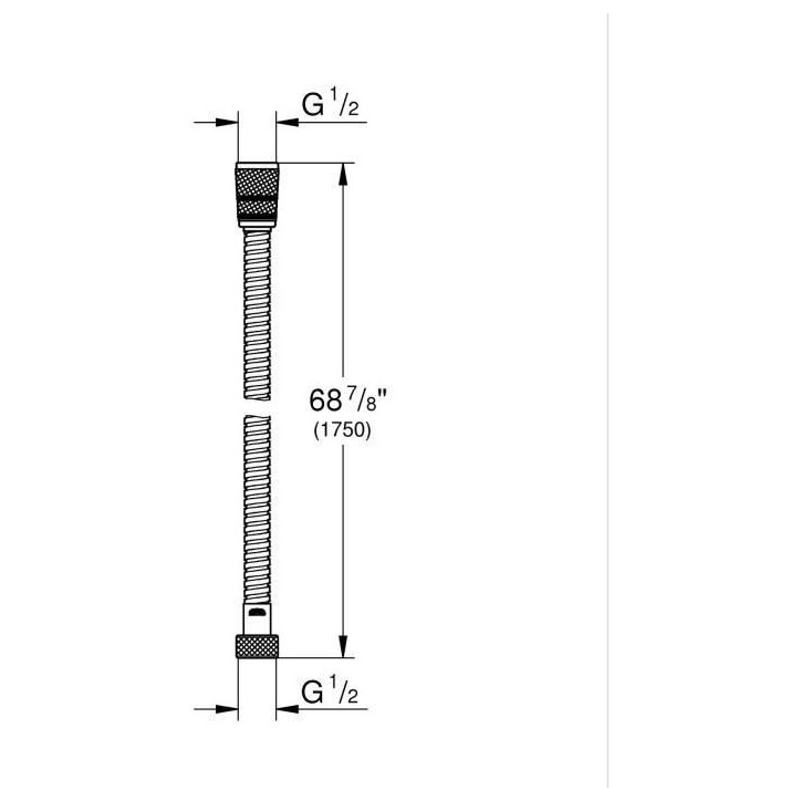 Flexible de douche - GROHE - 22100000 - 1,75 m - VitalioFlex - Métal