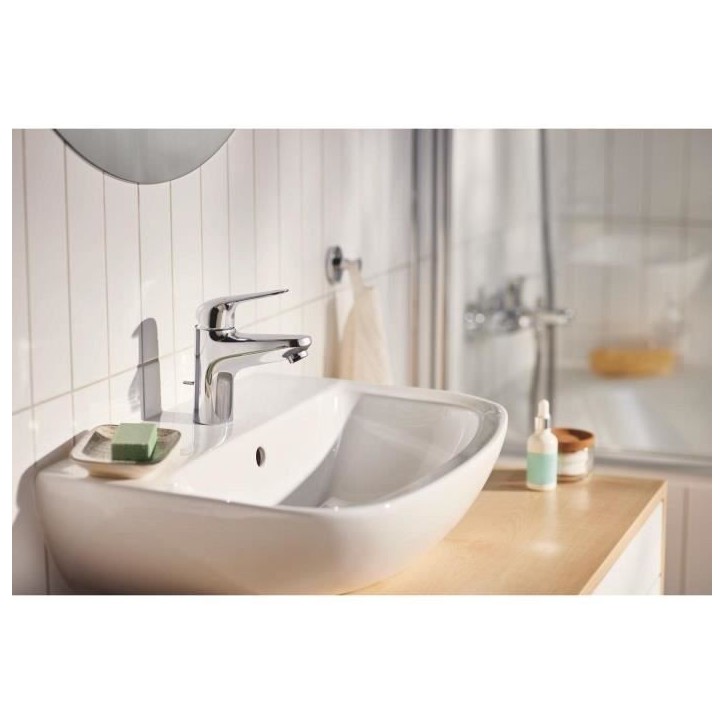 Mitigeur monocommande lavabo - GROHE Swift - 24325001 - Chromé - Taille M - Economie d'eau Mitigeur monocommande lavabo - GROHE Swift - 24325001 - Chromé - Taille M - Economie d'eau
