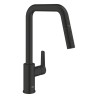 Robinet de cuisine avec douchette GROHE Start bec haut noir mat 2 jets
