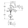 Robinet de cuisine avec douchette GROHE Start bec haut noir mat 2 jets