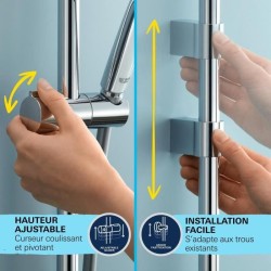 Ensemble de douche - 1 jet - Mitigeur thermostatique - GROHE - 3480500