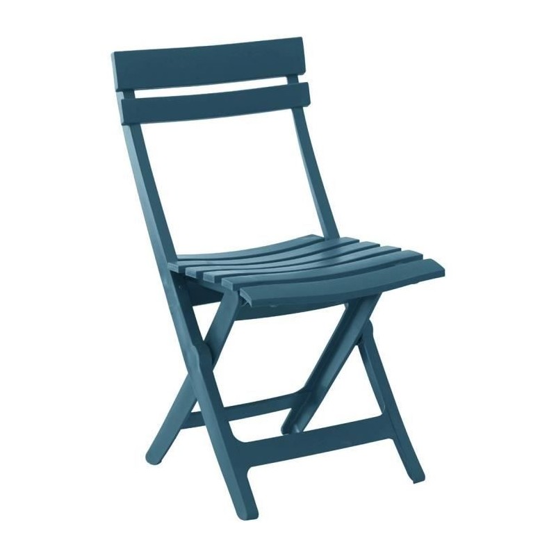 Chaise pliante - GROSFILLEX - MIAMI - Bleu minéral Chaise pliante - GROSFILLEX - MIAMI - Bleu minéral