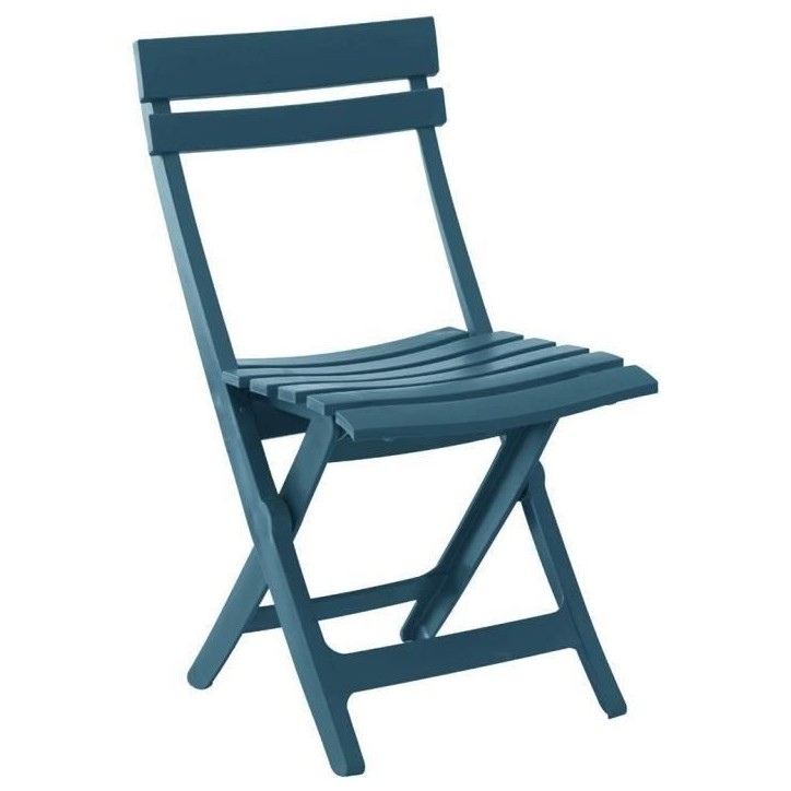 Chaise pliante - GROSFILLEX - MIAMI - Bleu minéral Chaise pliante - GROSFILLEX - MIAMI - Bleu minéral