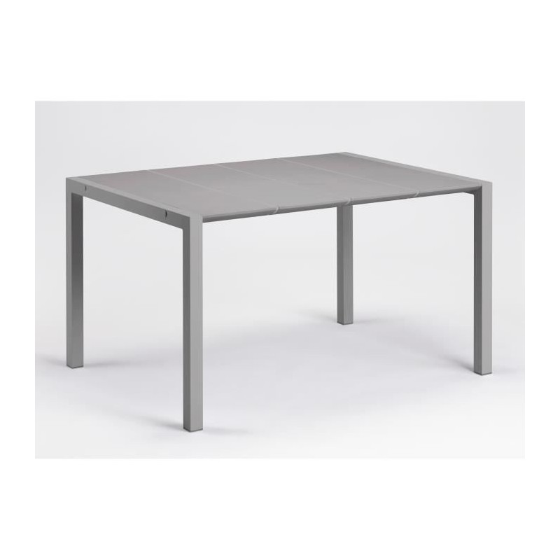 Table - GROSFILLEX - Eden 133 - Gris platinium - 133x87 - Aluminium et
