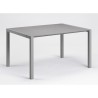Table - GROSFILLEX - Eden 133 - Gris platinium - 133x87 - Aluminium et