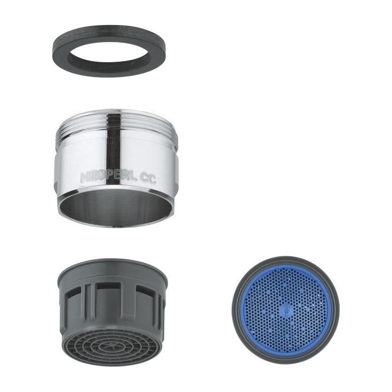 Mousseur - GROHE - Chromé 13927000 - Filetage externe - Aérateur cla