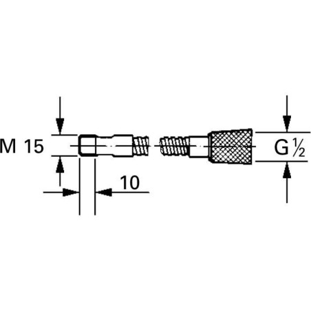 Flexible de douchette RELEXAFLEX pour mitigeurs évier - GROHE - Chromé - 1500mm