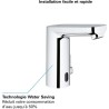 Mitigeur lavabo infrarouge GROHE Get E - limitateur température ajust