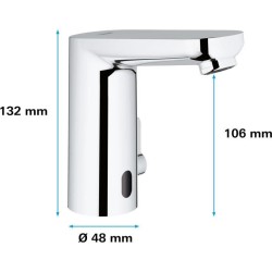 Mitigeur lavabo infrarouge GROHE Get E - limitateur température ajust