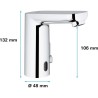 Mitigeur lavabo infrarouge GROHE Get E - limitateur température ajust