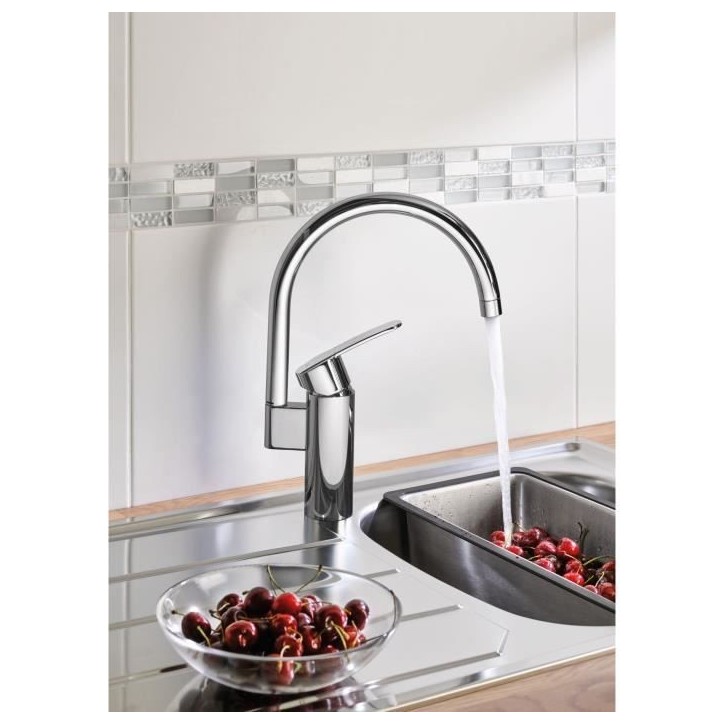 Mitigeur d'évier tube pivotant WAVE COSMOPOLITAN monocommande - GROHE - 32449-001