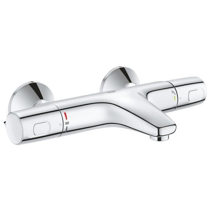 GROHE Mitigeur thermostatique Bain / Douche Precision Trend, protection anti-brûlure, raccord fileté 1/2, chromé, 34227002 GROHE Mitigeur thermostatique Bain / Douche Precision Trend, protection anti-brûlure, raccord fileté 1/2, chromé, 34227002