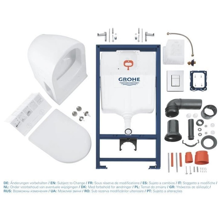 GROHE - Pack Bati WC Solido Compact 39186000 - WC 6-9 l 1,13m