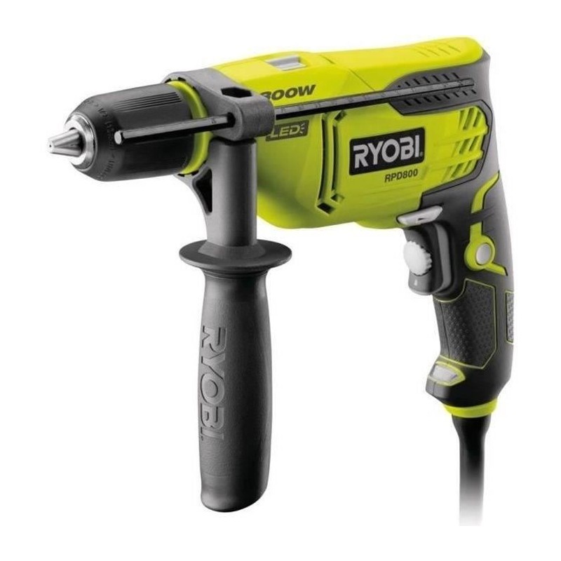 RYOBI - Perceuse a percussion 800 W - 3 000 cp/min - mandrin 13mm - bl RYOBI - Perceuse a percussion 800 W - 3 000 cp/min - mandrin 13mm - bl