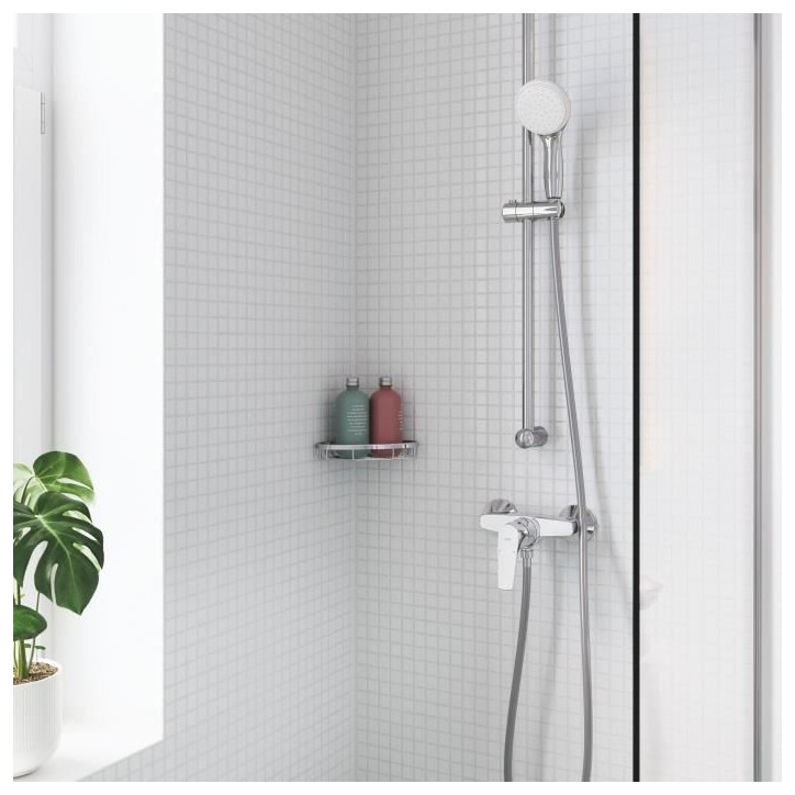 GROHE robinet douche monocommande Start Flow, montage mural, raccord fileté pour flexible en 1/2, rosaces métal incluses, 2377 GROHE robinet douche monocommande Start Flow, montage mural, raccord fileté pour flexible en 1/2, rosaces métal incluses, 2377