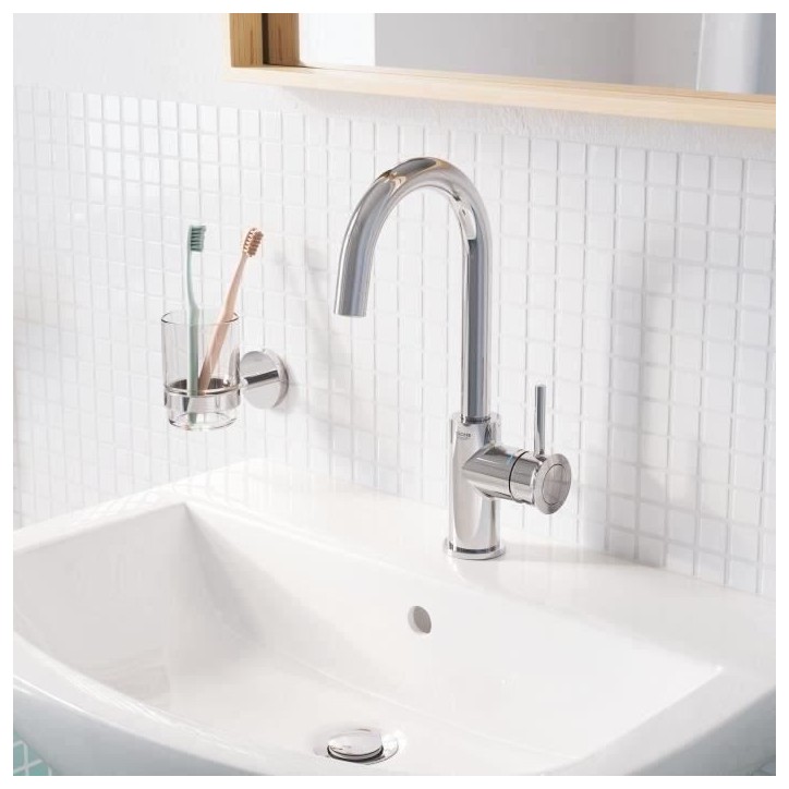 Mitigeur monocommande Lavabo - GROHE - Taille L - Chromé - Pivotant - Economie d'eau Mitigeur monocommande Lavabo - GROHE - Taille L - Chromé - Pivotant - Economie d'eau