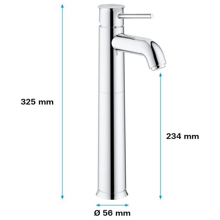 Mitigeur monocommande Lavabo Taille XL GROHE Start Classic Chromé Mitigeur monocommande Lavabo Taille XL GROHE Start Classic Chromé