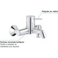 Mitigeur monocommande Bain / Douche mural GROHE - Finition Chromé - Profondeur 191 mm