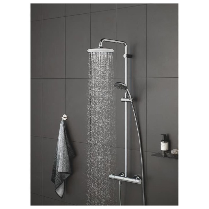 Douche de tete GROHE Vitalio Start 210 - jet unique - économie d'eau - raccord fileté 1/2 - 26415000