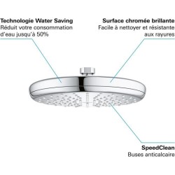 Douche de tete GROHE Vitalio Start 210 - jet unique - économie d'eau