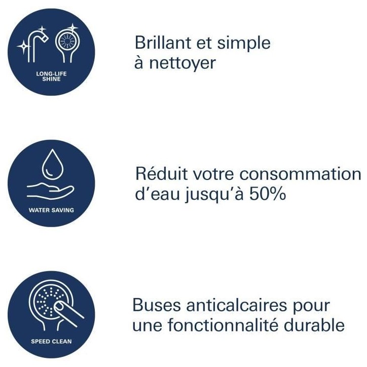 Douche de tete GROHE Vitalio Start 210 - jet unique - économie d'eau - raccord fileté 1/2 - 26415000