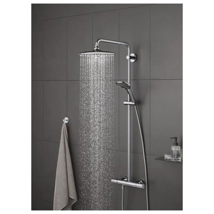 GROHE - Douche de tete Vitalio Joy 260 - 3 jets - chromé - raccords filetés 1/2 - économie d'eau GROHE - Douche de tete Vitalio Joy 260 - 3 jets - chromé - raccords filetés 1/2 - économie d'eau