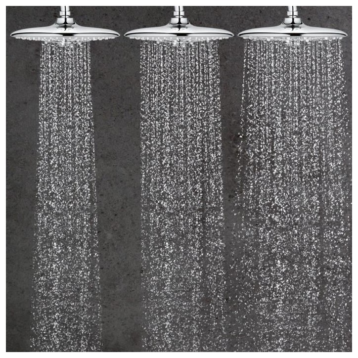 GROHE - Douche de tete Vitalio Joy 260 - 3 jets - chromé - raccords filetés 1/2 - économie d'eau GROHE - Douche de tete Vitalio Joy 260 - 3 jets - chromé - raccords filetés 1/2 - économie d'eau