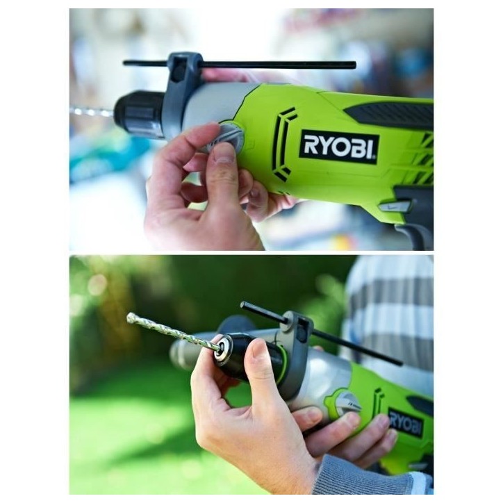 RYOBI - Perceuse a percussion 1 200 W - 1 200-3 000 cp/min - 2 vitesses - mandrin 13 mm métal - LED - Livrée en coffret - RPD1 RYOBI - Perceuse a percussion 1 200 W - 1 200-3 000 cp/min - 2 vitesses - mandrin 13 mm métal - LED - Livrée en coffret - RPD1