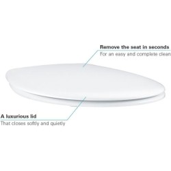 Abattant WC - GROHE - Bau Ceramic - Duroplast - Blanc alpin - SoftClos