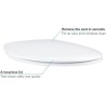 Abattant WC - GROHE - Bau Ceramic - Duroplast - Blanc alpin - SoftClos