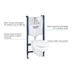 Pack Bâti support 5 en 1 - GROHE - Blanc - 1.13 m - Céramique - Cuve