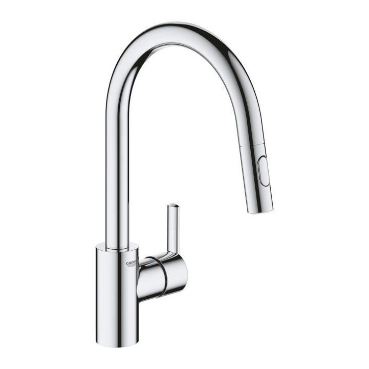 GROHE Robinet de cuisine évier Feel, douchette extractible, rotation 360°, bec en U, inverseur 2 jets, mitigeur cuisine 314860 GROHE Robinet de cuisine évier Feel, douchette extractible, rotation 360°, bec en U, inverseur 2 jets, mitigeur cuisine 314860