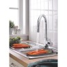 GROHE Robinet de cuisine évier Feel, douchette extractible, rotation