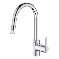GROHE Robinet de cuisine évier Feel, douchette extractible, rotation