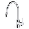GROHE Robinet de cuisine évier Feel, douchette extractible, rotation