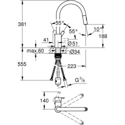 GROHE - Mitigeur monocommande Evier